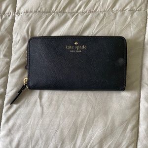 Black leather kate spade wallet